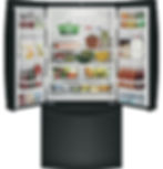Thumbnail: GE 18.6 CU. FT. COUNTER-DEPTH FRENCH-DOOR REFRIGERATOR BLACK - GWE19JGLBB