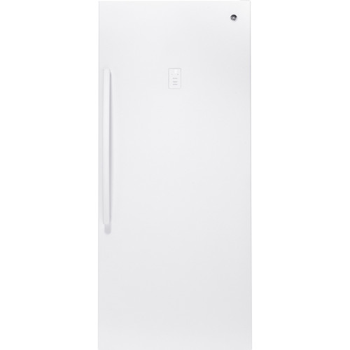 GE 21.3 CU. FT. FROST FREE UPRIGHT FREEZER WHITE GLASS SHELVES