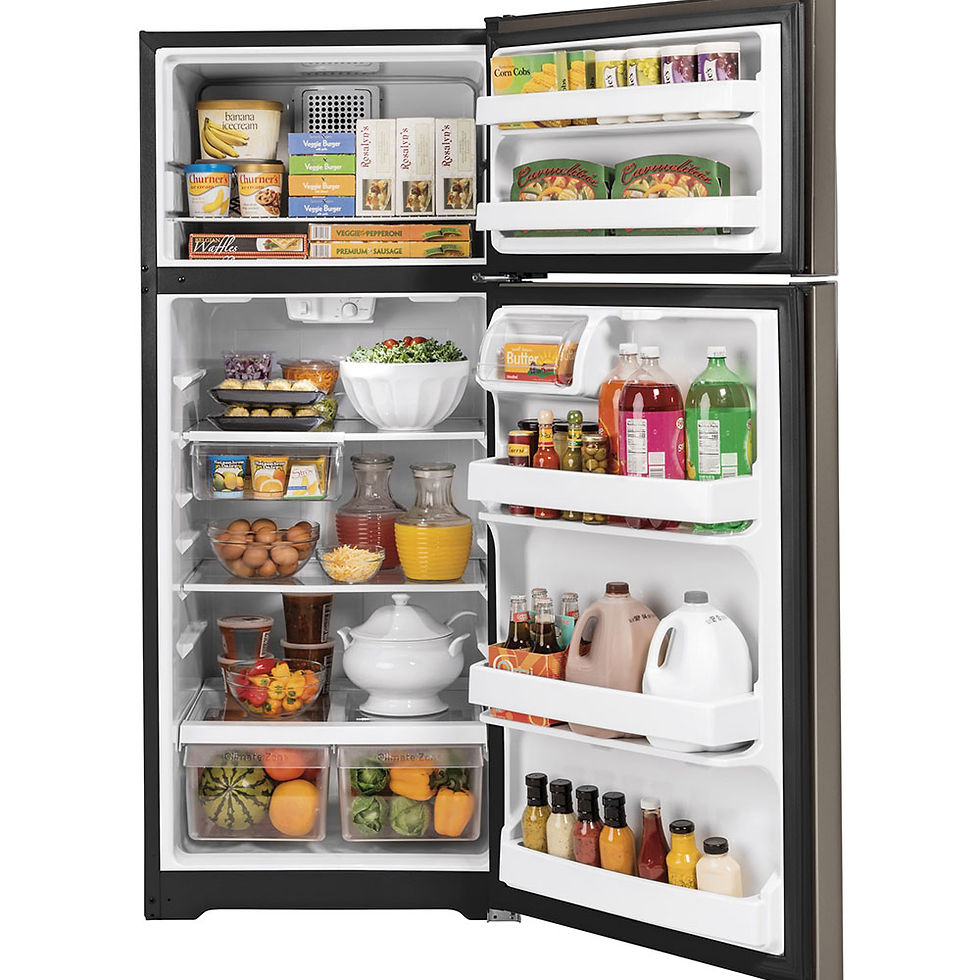 Thumbnail: GE ENERGY STAR® 17.5 CU. FT. TOP-FREEZER REFRIGERATOR SLATE - GTE18GMNRES