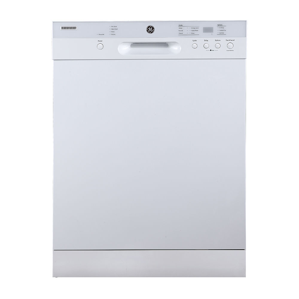 GE 24" BUILT-IN FRONT CONTROL DISHWASHER WITH TALL TUB WHITE - GBF532SGPWW