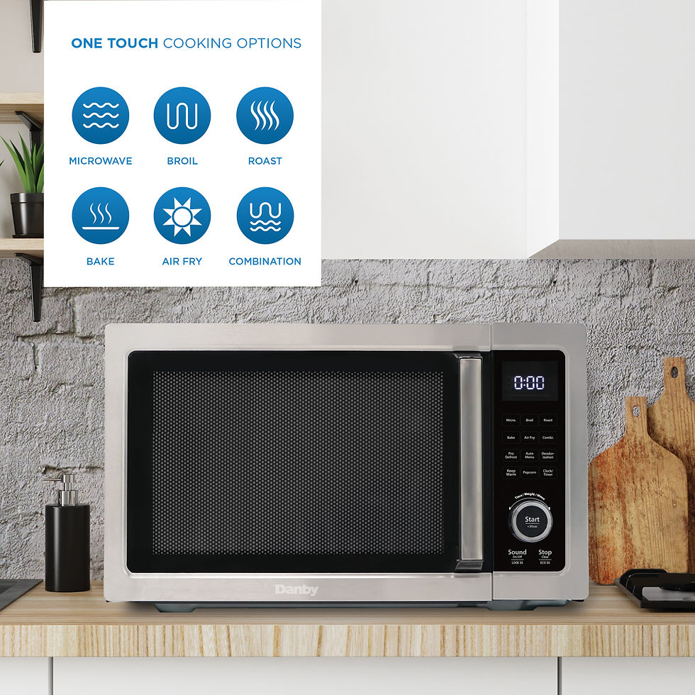 Thumbnail: NEW DANBY 4 IN 1 MICROWAVE OVEN W/AIR FRY, CONVECTION ROAST/BAKE - DDMW1060BSS-6
