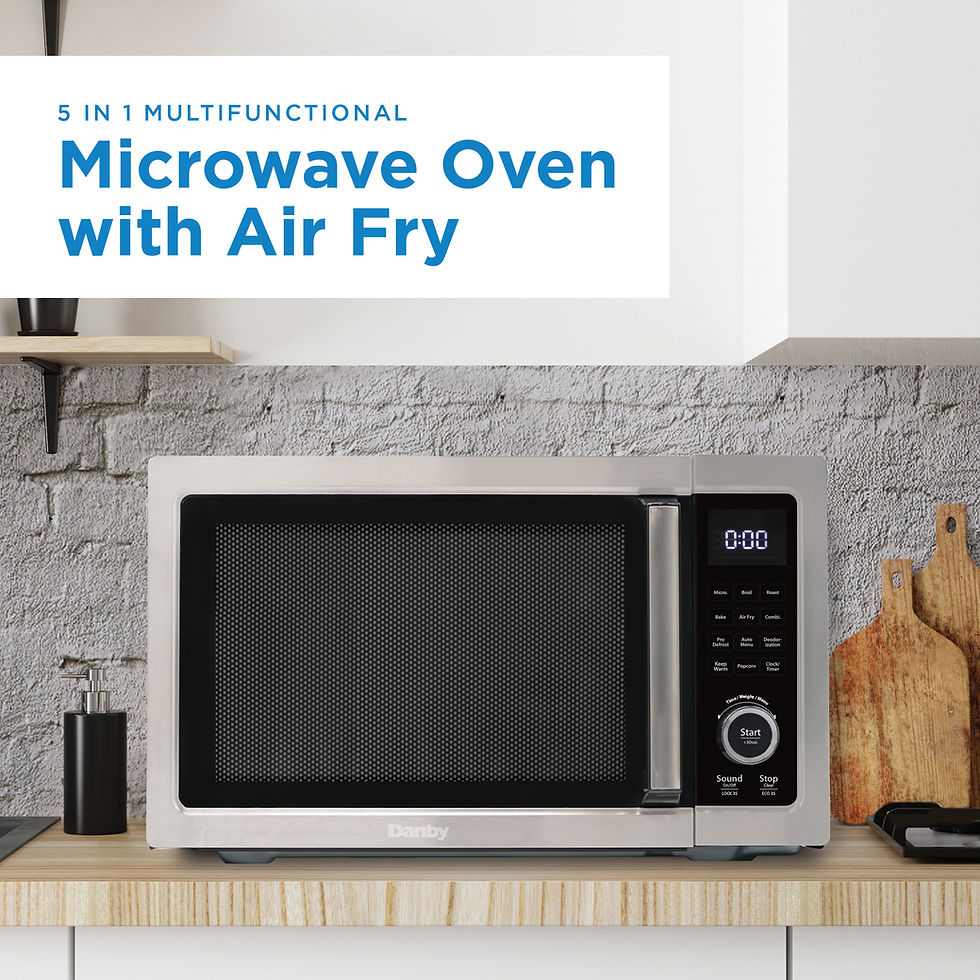Thumbnail: NEW DANBY 4 IN 1 MICROWAVE OVEN W/AIR FRY, CONVECTION ROAST/BAKE - DDMW1060BSS-6