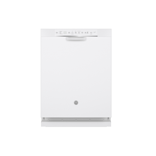 GE 24" WHITE DISHWASHER FRONT CONTROLS STAINLESS STEEL TUB
