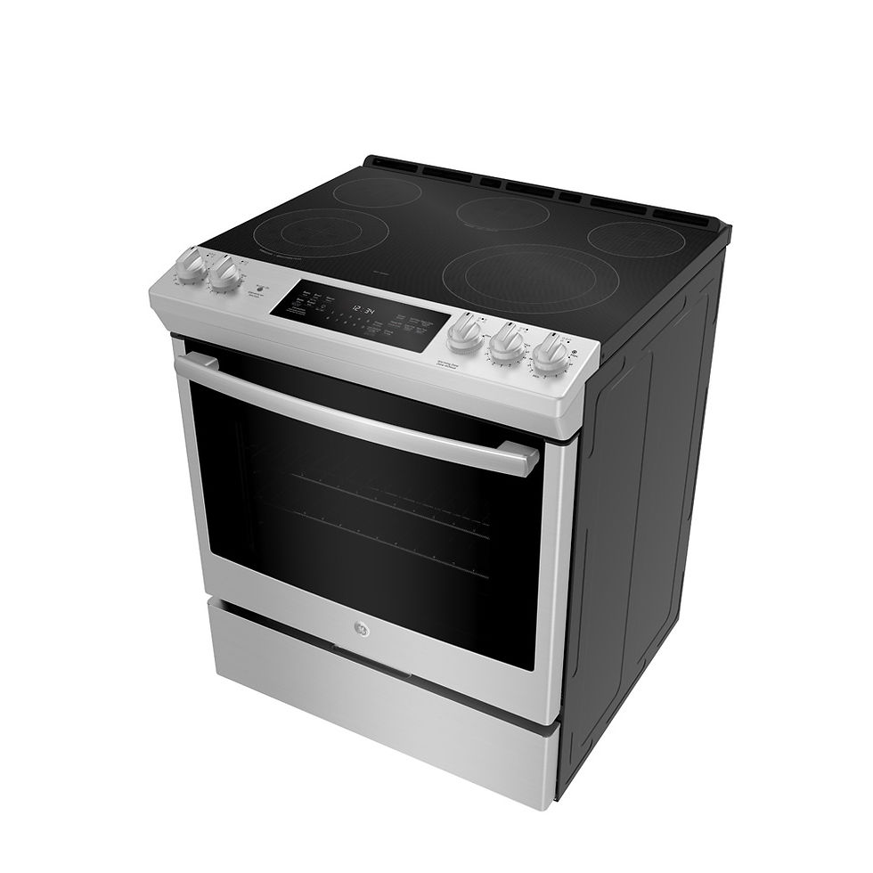 Thumbnail: GE 30" ELECTRIC SLIDE-IN FRONT CONTROL TRUE CONVECTION RANGE - JCS840SMSS