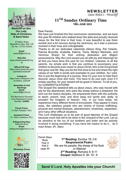 11th Sunday in Ordinary Time (A)