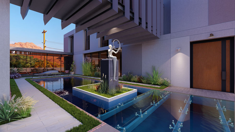 Architect Rami Harkous, Private villa, Harmony in Contrast render3
