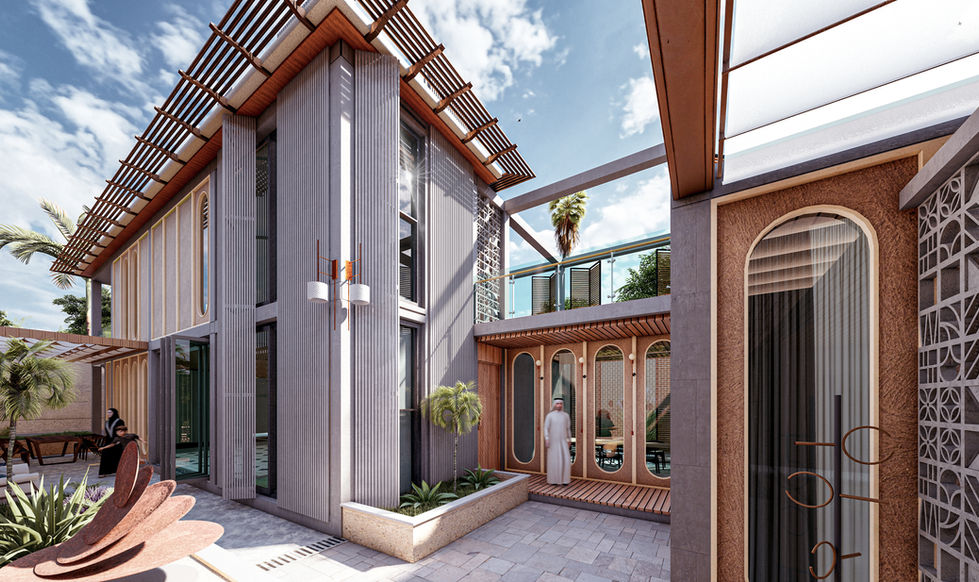 Nostalgia Nexus Residence Entrance view Render1