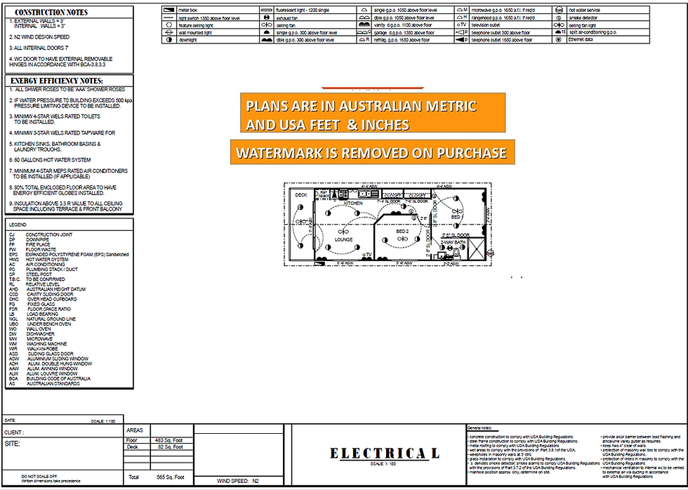 Thumbnail: 49.9 m2 | 483 Sq Ft | 2 Bed | 2 Bath | 52 Gecko | Transportable House Plan Set