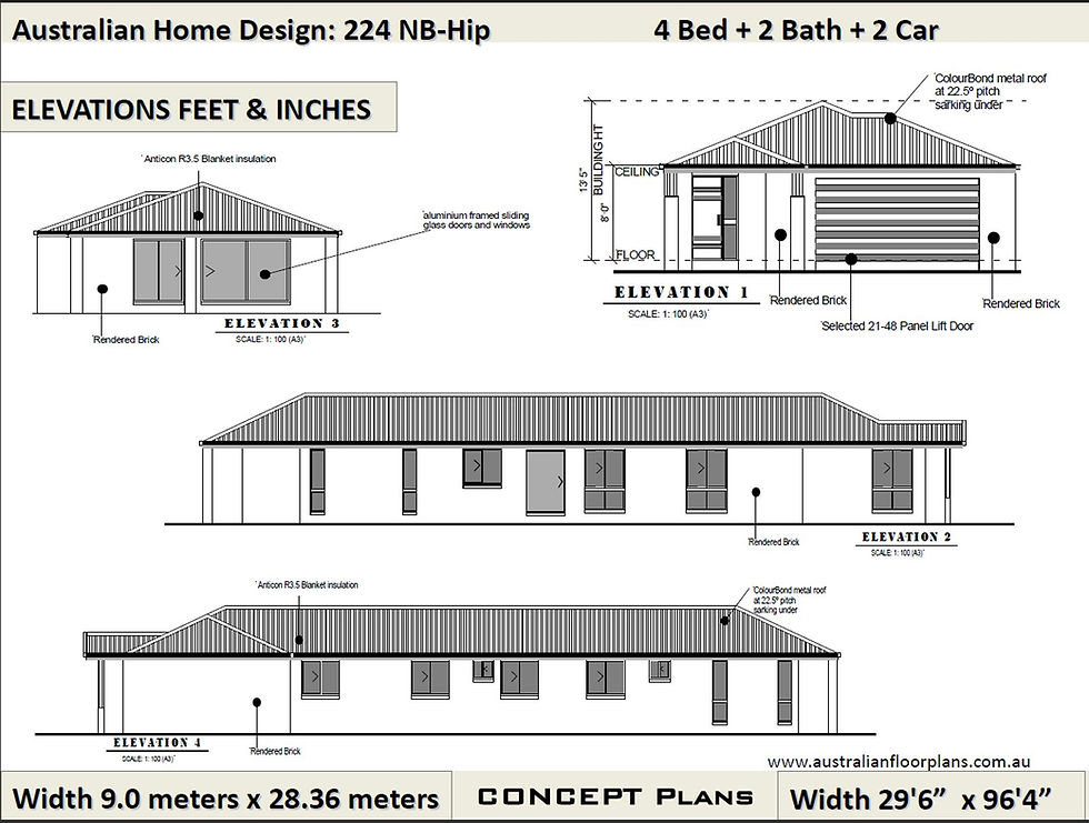 Thumbnail: Narrow Lot 4 Bed + Garage: 223.0 m2 2400 Sq.Foot |  224Zero Hip