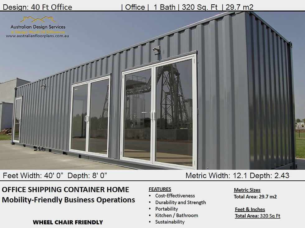 Container Office Plan Example Shipping Container Office Plan: office for a 40 feet container