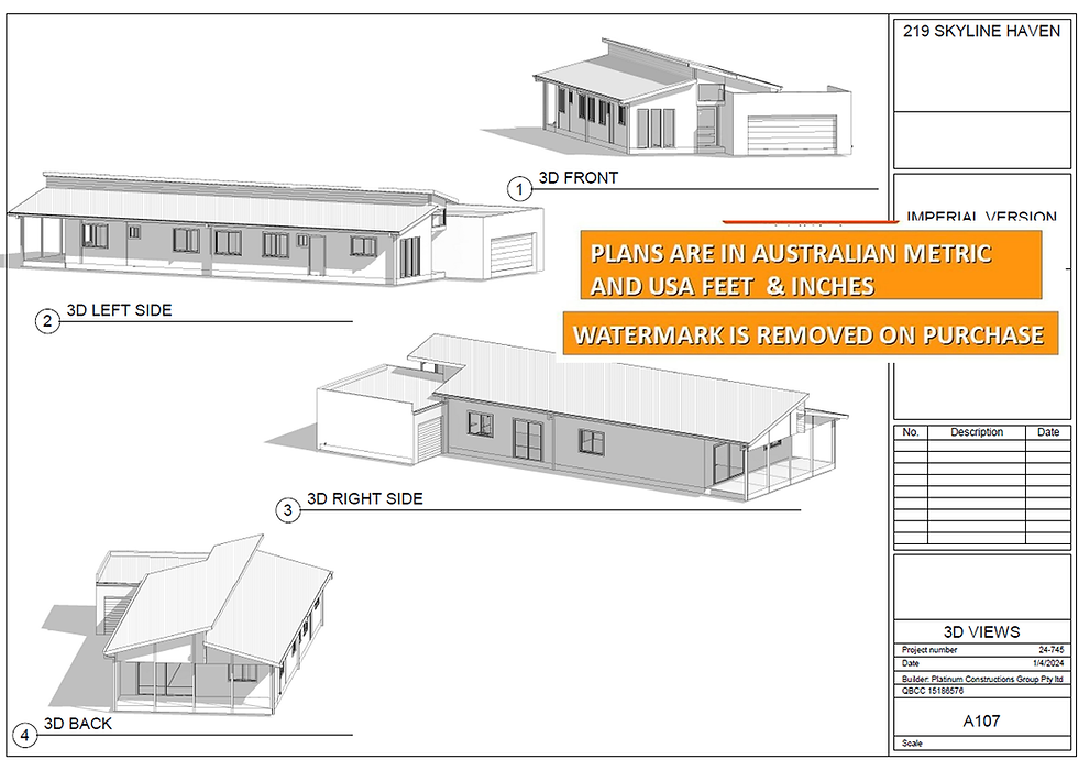 Thumbnail: Narrow Lot 4 bed House Plans :219 SKYLINE HAVEN