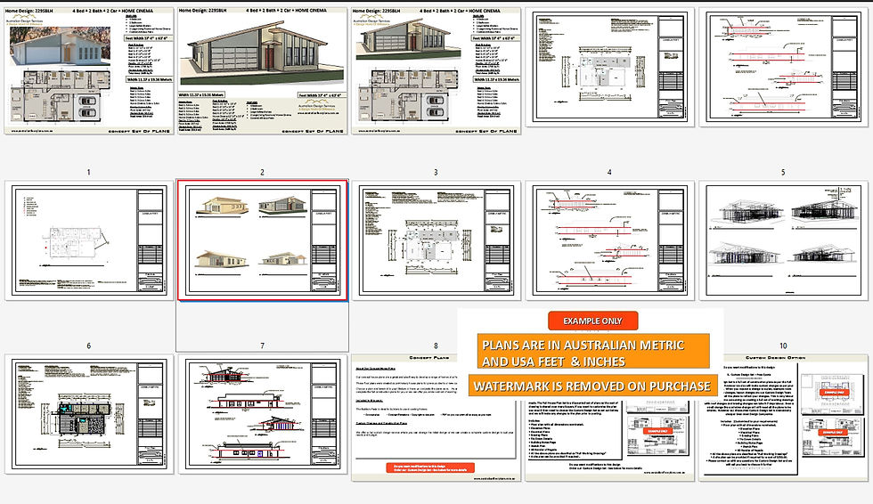 Thumbnail: Skillion Roof Design: 229SBLH House Plan