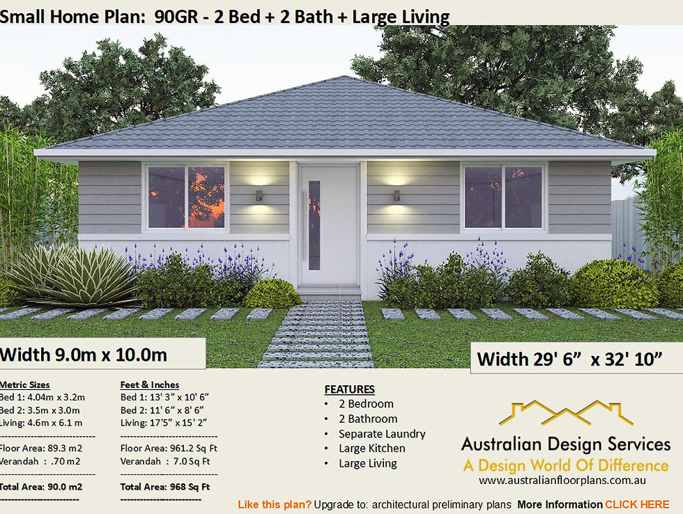 Thumbnail: TOP 10: 2 Bedroom + 2 Bathroom -Small House Plan Design Book