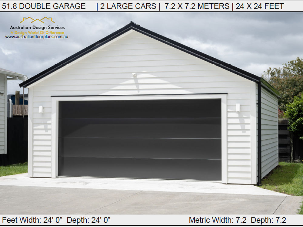 Large 2 Car Garage Plans : 51.8