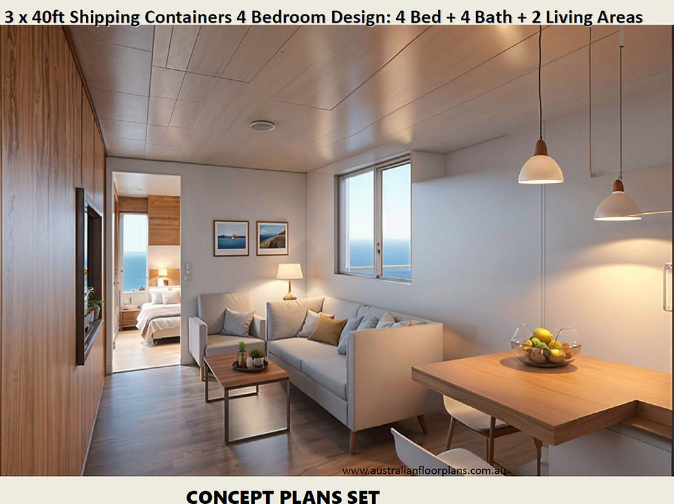 Thumbnail: Creative Container Architecture Plans 4 Bed | 4Bath