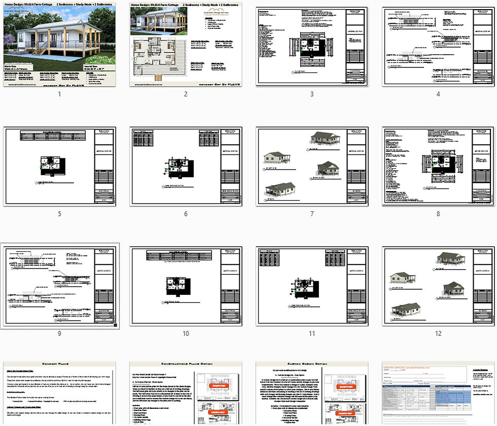 Thumbnail: House Plan For Sale: 99.6LH Farm Cottage