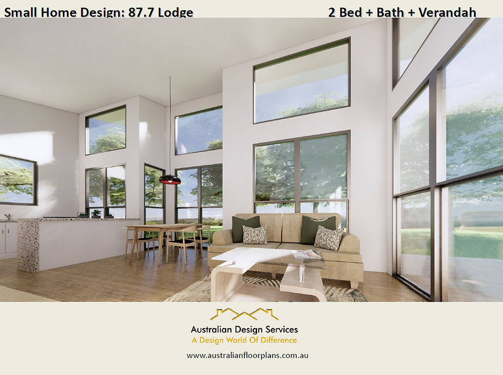 Thumbnail: 87.7 m2 | 933 Sq Ft | 2 Bed | 1 Bath | 87.7LH Lodge