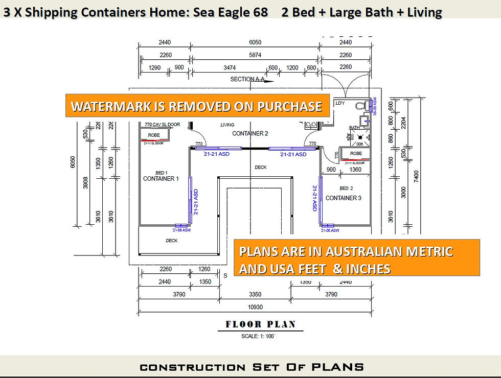 Thumbnail: 2 Bedroom Shipping Container Home Plan:68 Sea Eagle | Construction House Plans
