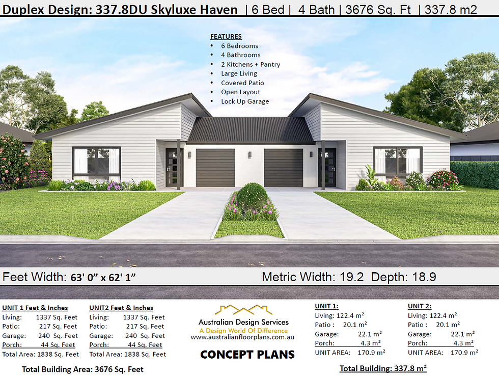 Thumbnail: Duplex 337.8 m2 | 6 Bed | 4 Bath | 337.8DU Skyluxe Haven Builders Marketing Plan