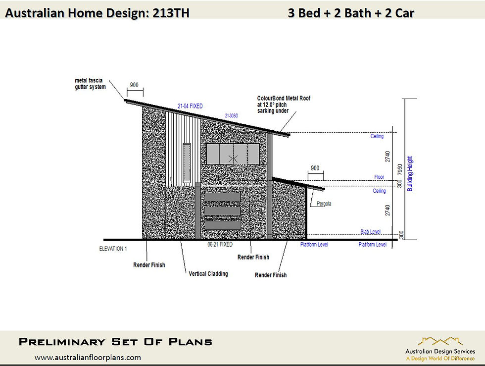 Thumbnail: 213 TH | Narrow Lot 2 Storey 3 Bed + Study :213.67 m2  | Preliminary Hou