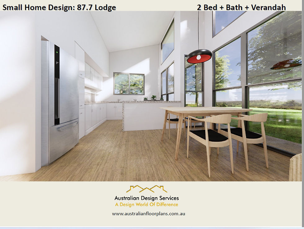 Thumbnail: Granny Flat Skillion Roof  Home Design 2 bedroom : 87.7LH Lodge
