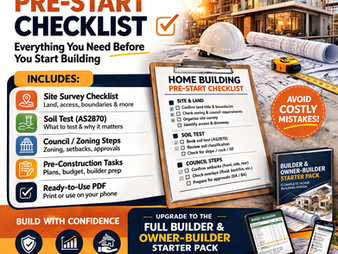 Home Building Pre-Start Checklist