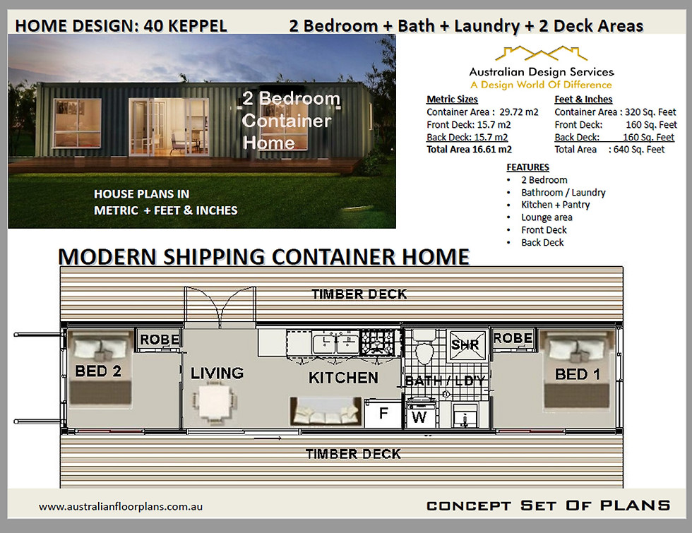 Thumbnail: 40 Ft Container Home: 40 Keppel 640 Sq. Ft./16.61 m2