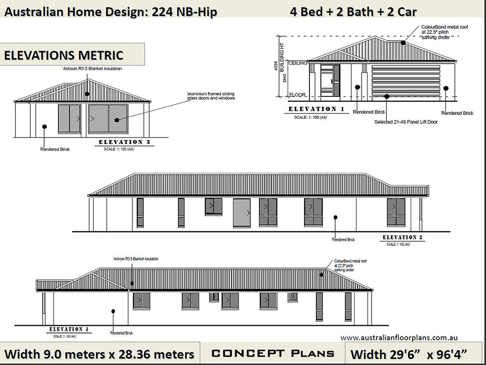 Thumbnail: Narrow Lot 4 Bed + Garage: 223.0 m2 2400 Sq.Foot |  224Zero Hip