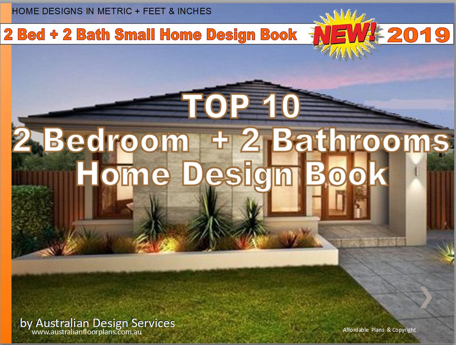 TOP 10 : 2 Bedroom + 2 Bathroom -Small House Plan Design Book