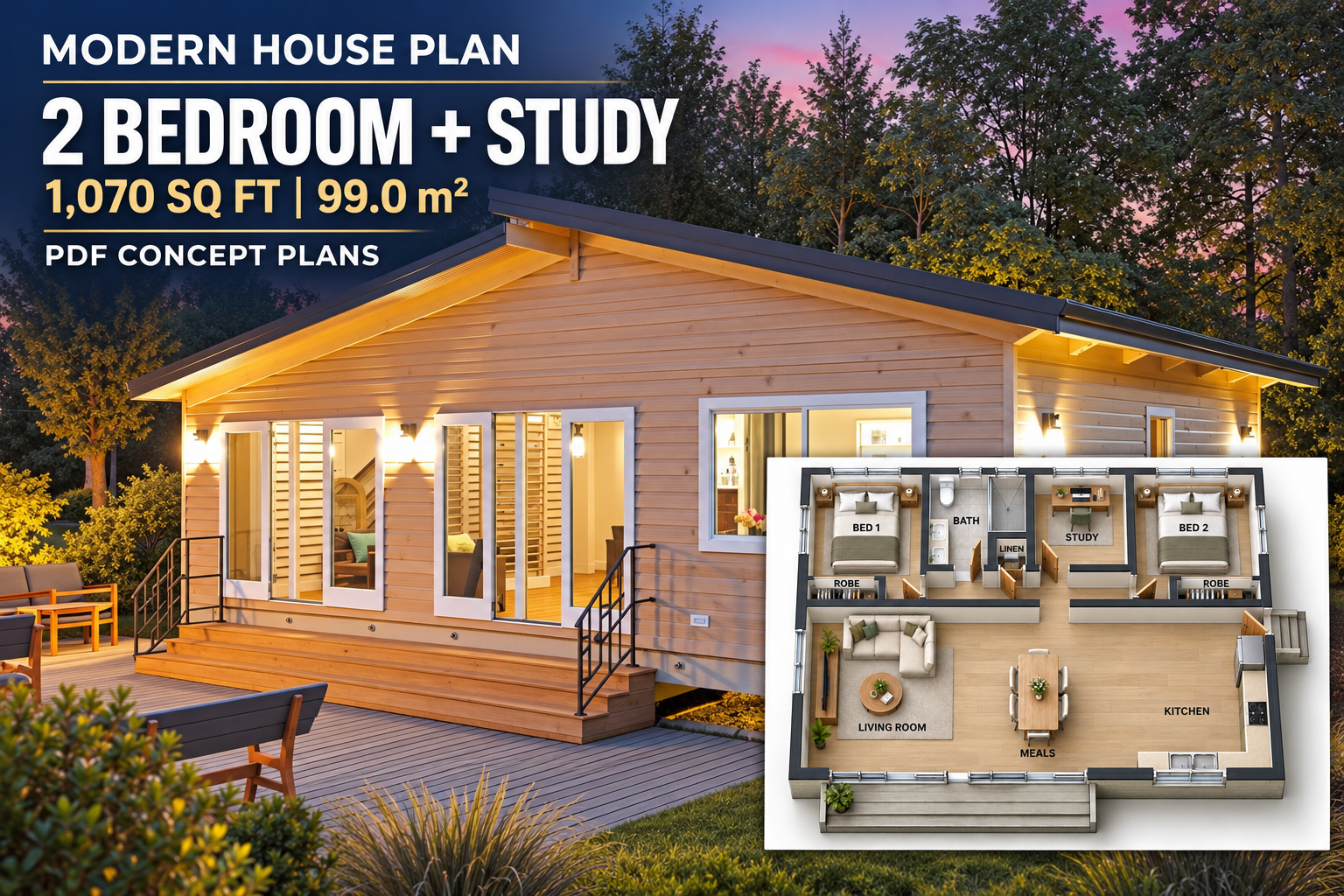 Comfort and functionality | Plan:99 Sunridge | 1070 Sq. Ft | 99.0m2