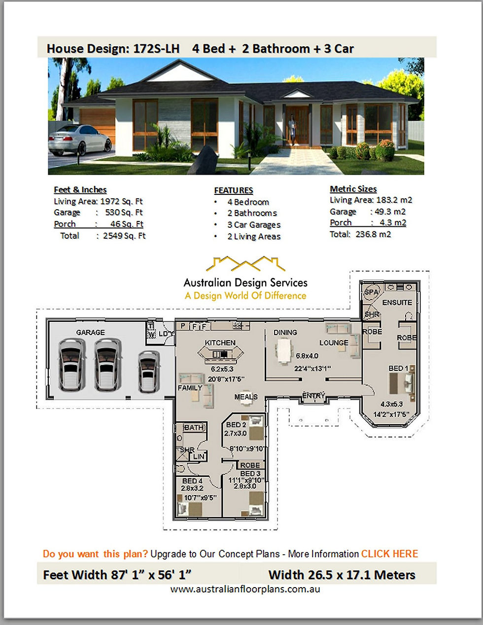 Thumbnail: 4 bedroom One Level House Plans Book
