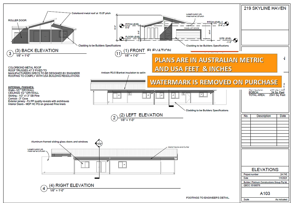 Thumbnail: Narrow Lot 4 bed House Plans :219 SKYLINE HAVEN