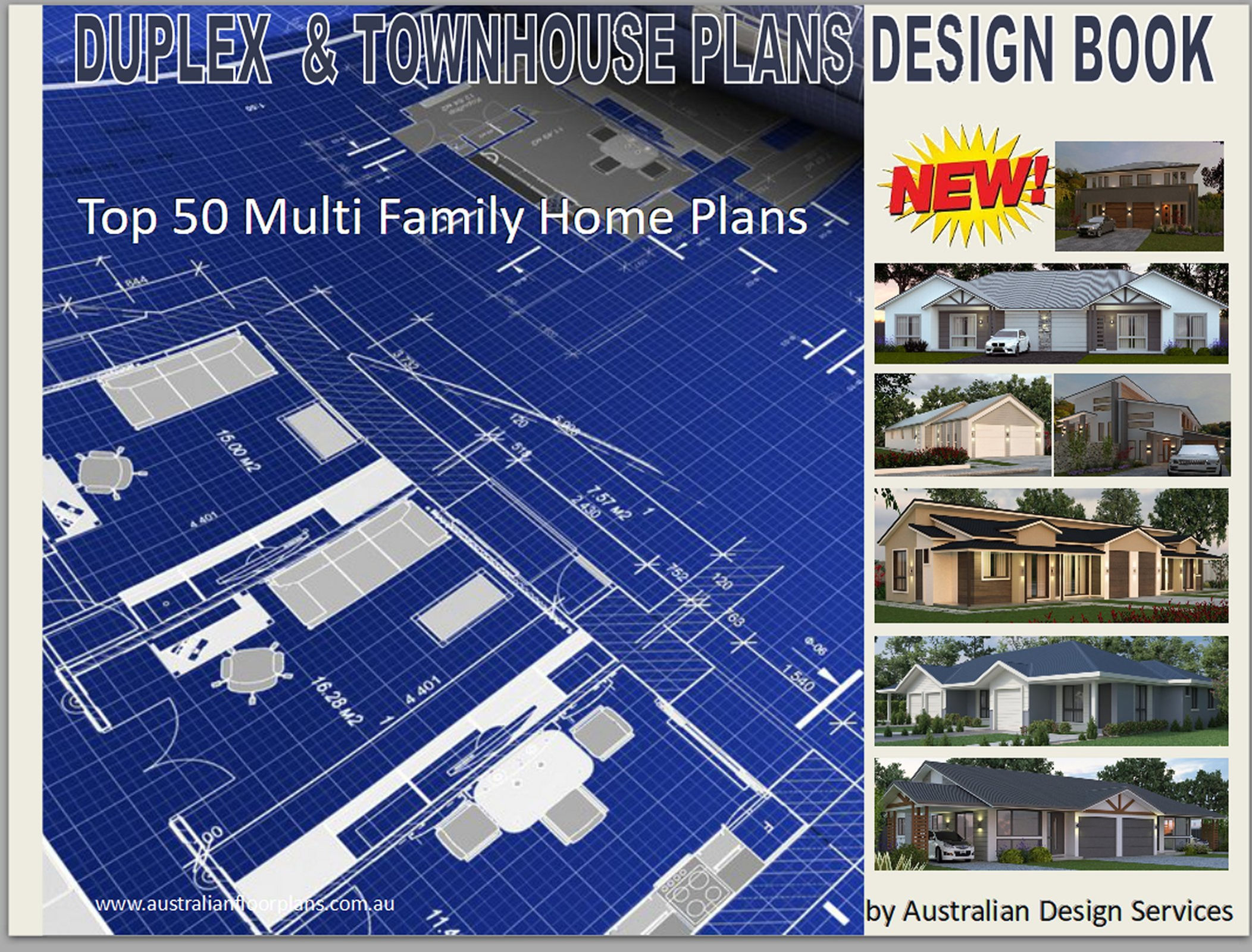 Duplex and Townhouse Home Design Book-V6 Top 50 Multi Family Hou