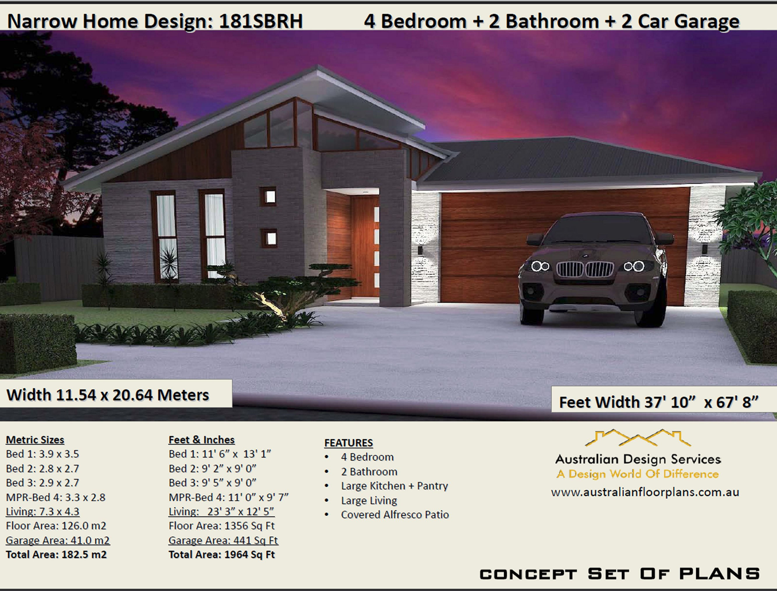 Simple four bedroom house plans | 181SB House Plan