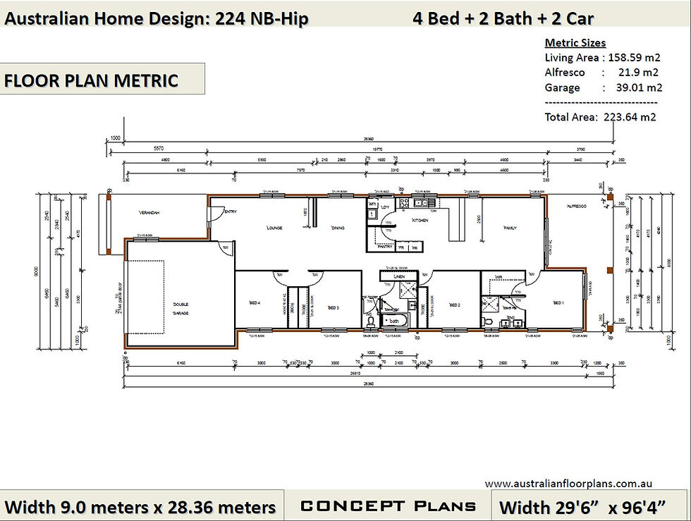 Thumbnail: Narrow Lot 4 Bed + Garage: 223.0 m2 2400 Sq.Foot |  224Zero Hip