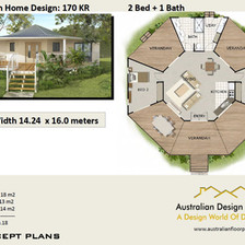 2 Bed Round House Plan-ausplans