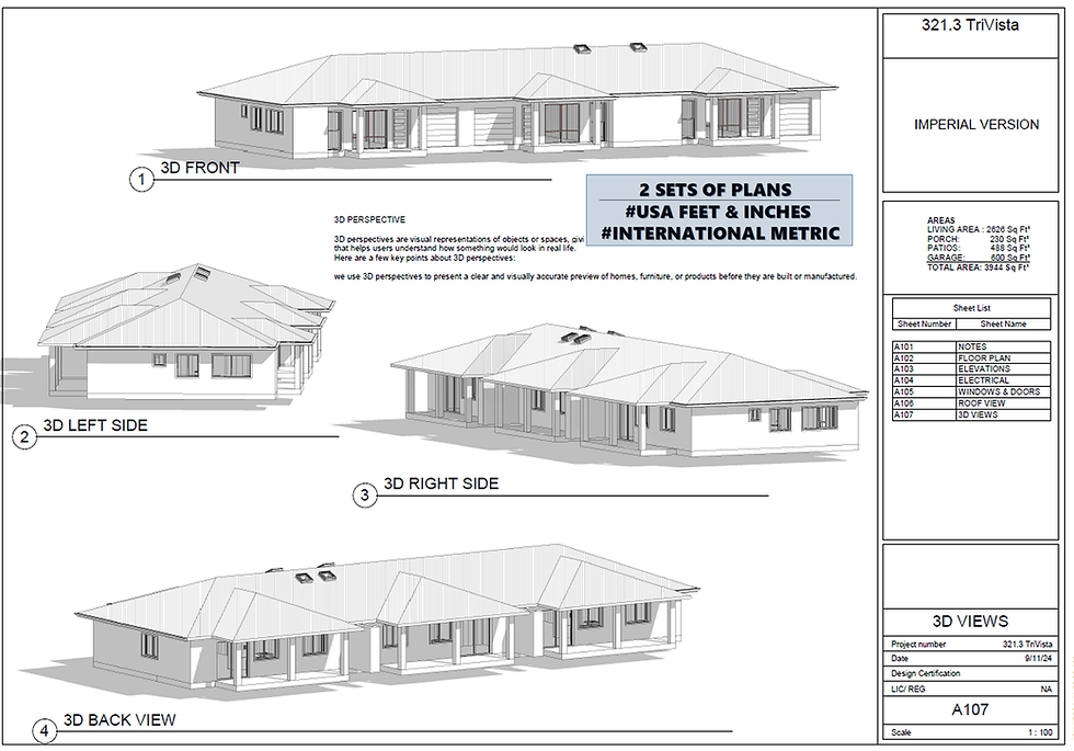 Thumbnail: Triplex Best-Selling House Plans:Design: 321.3 TriVista