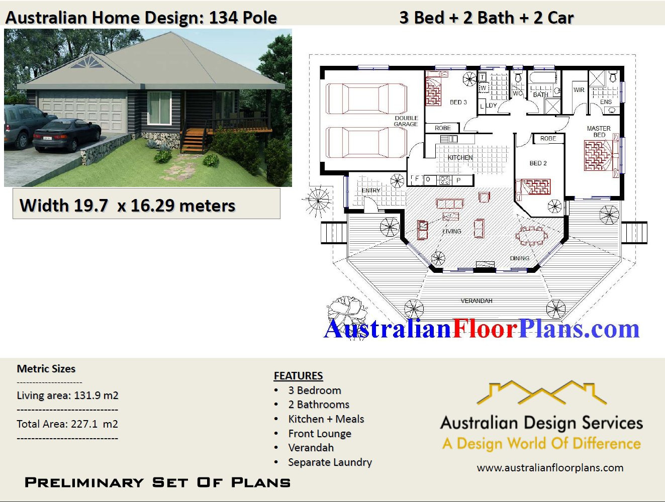 Free 3 Bed House Plans Australianfloorplans — free download