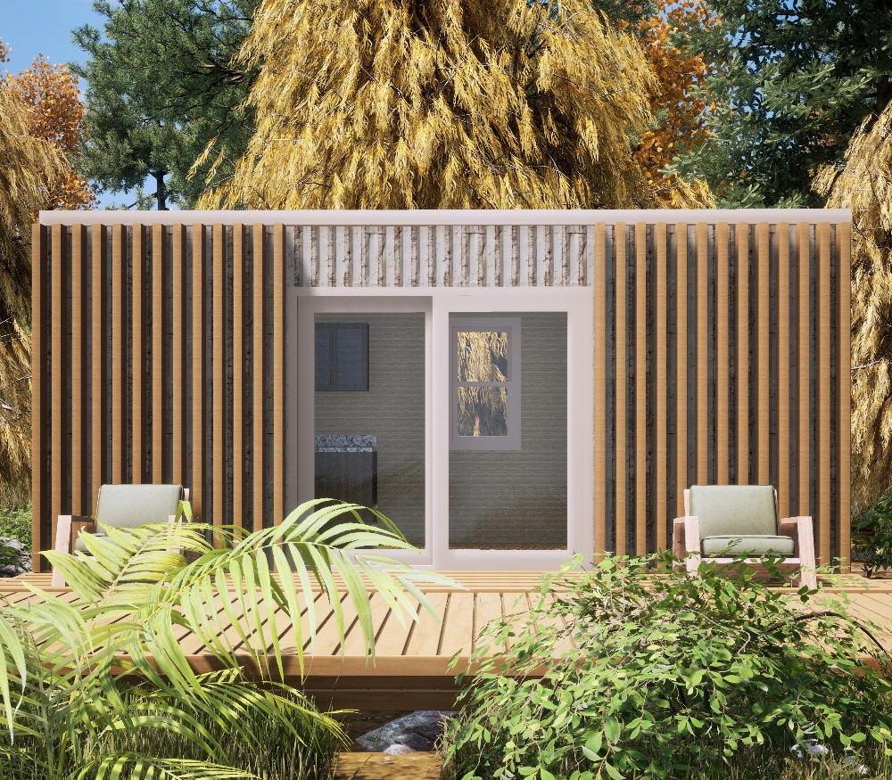 20 Ft Container Home:14.4 Doe 160 sq. ft.- 14.8 m2