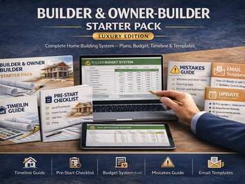 The Ultimate Builder & Owner-Builder Starter Pack (Everything You Need Before You Start Building)