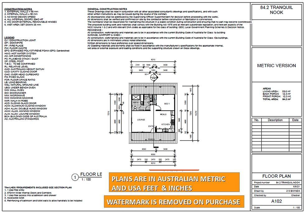 Thumbnail: Granny Flat | 1 Bed  | 1 Bath | 59.6m2 | 642 Sq Ft