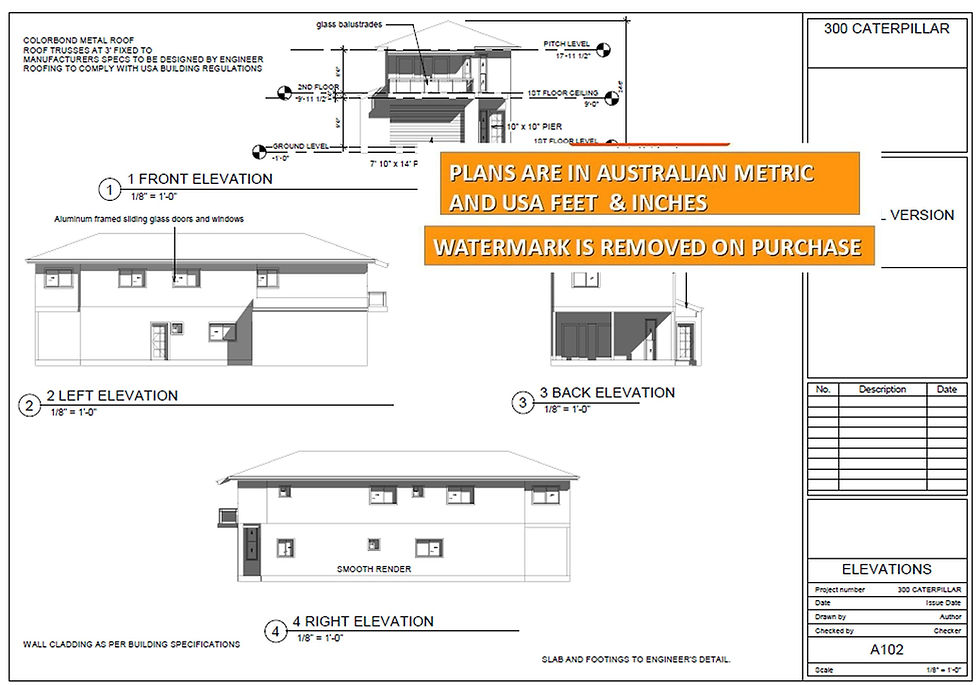 Thumbnail: Narrow Lot house plans Design: 300 CATERPILLAR