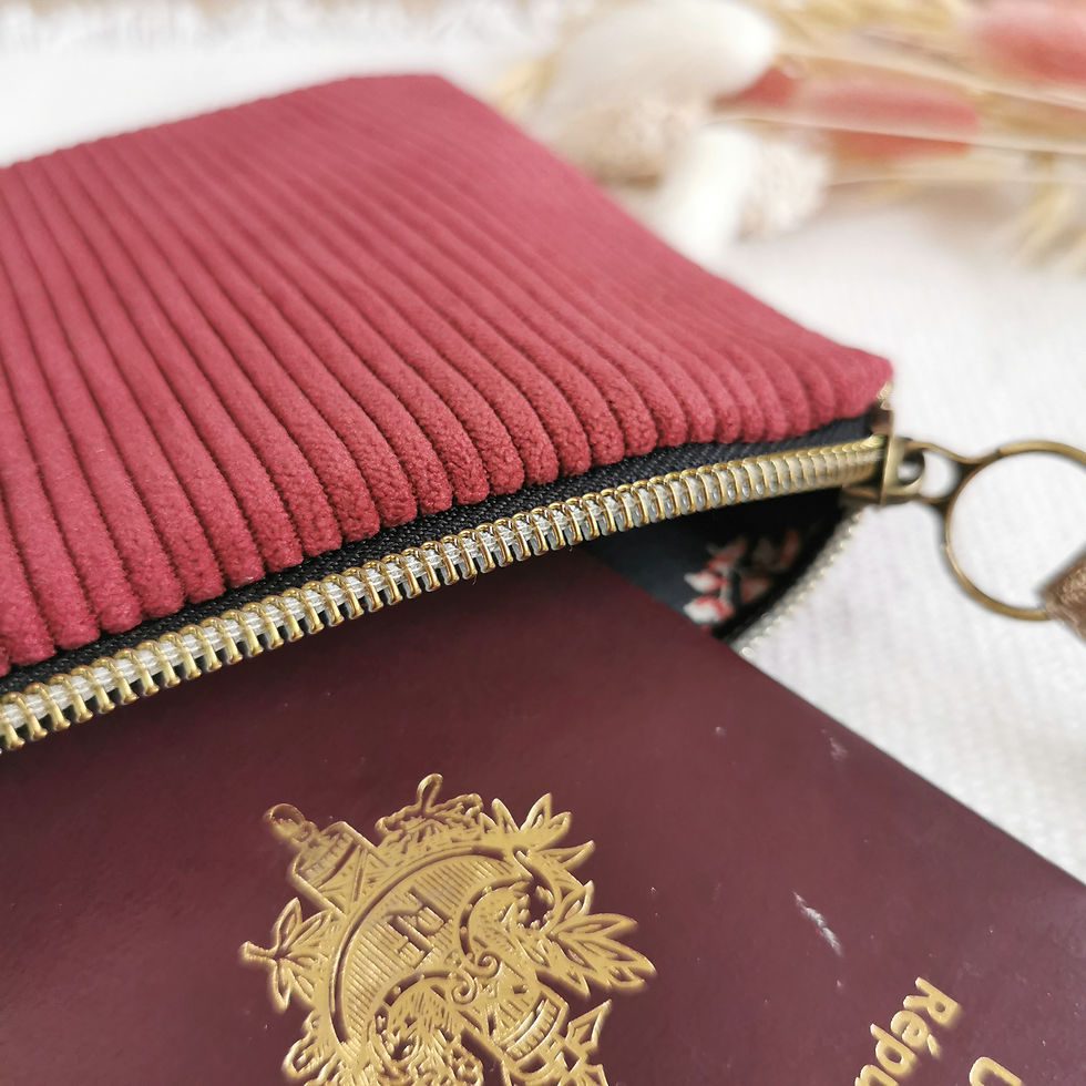Miniature : Pochette | SUZETTE | Velours bordeaux 