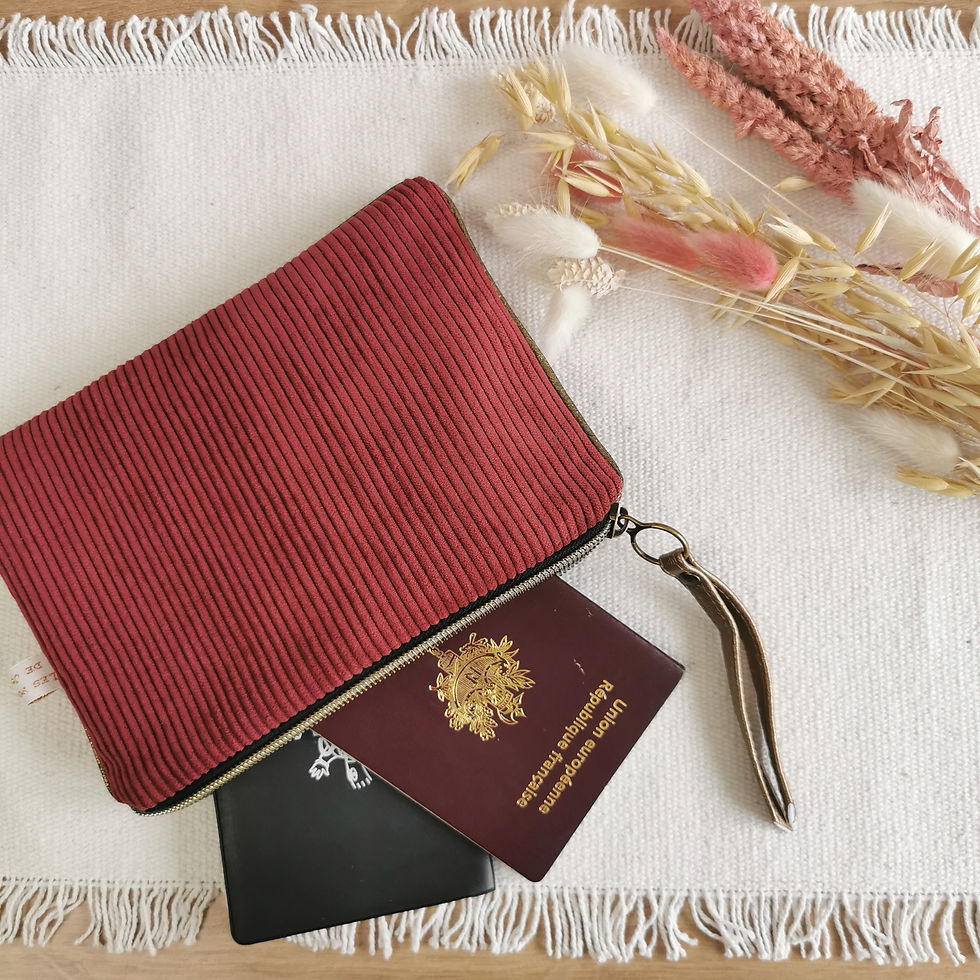 Miniature : Pochette | SUZETTE | Velours bordeaux 