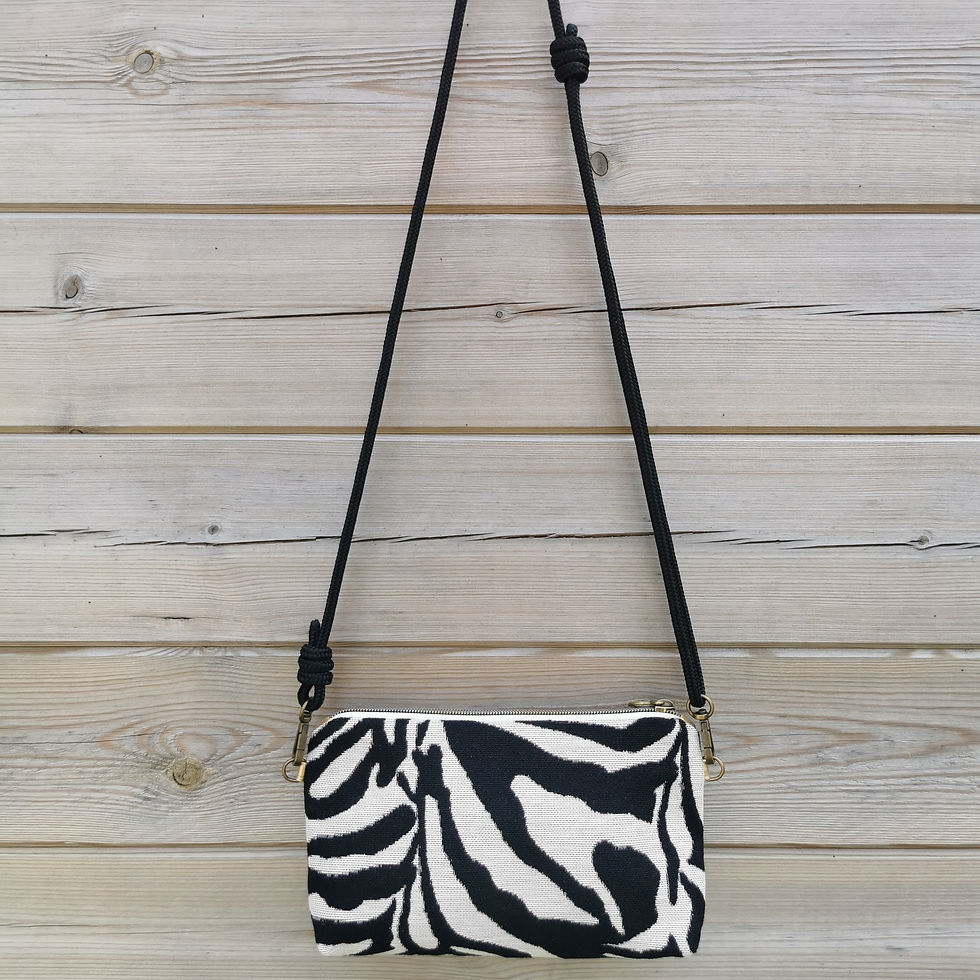 Sac pochette | JOSETTE | Zèbre (Anse corde au choix)