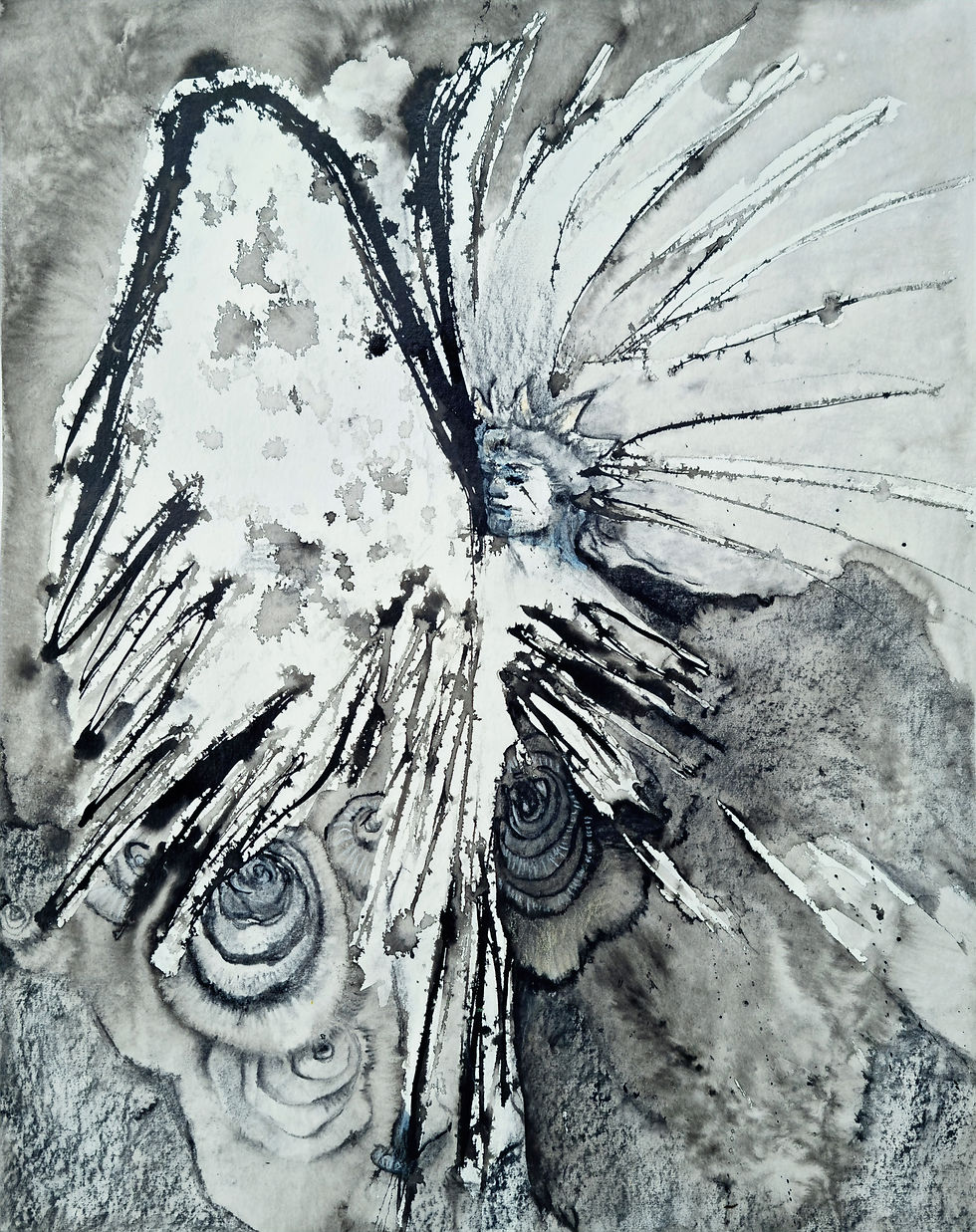 encre de chine ange