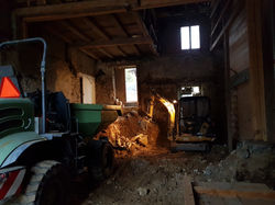 Excavation dans une ferme