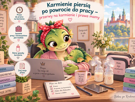 Karmienie piersią po powrocie do pracy – przerwy na karmienie i prawa mamy 🤍