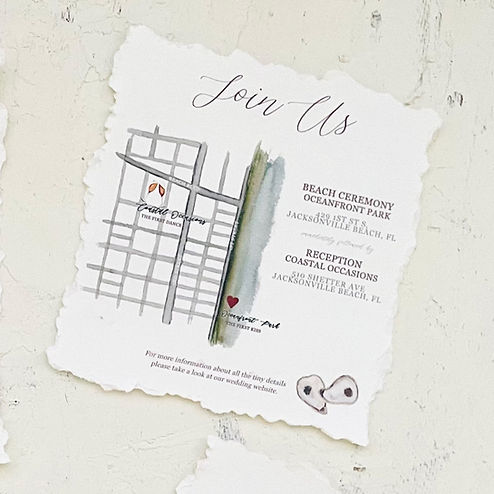 custom watercolor map wedding invitations