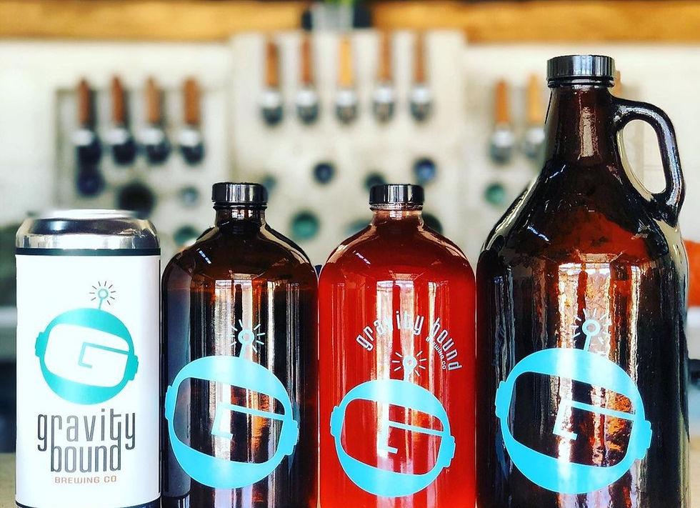 Gravity Bound Beer Crowlers and Growlers